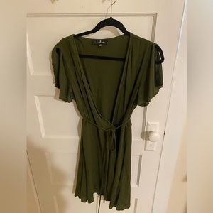 Green wrap dress from Lulu’s